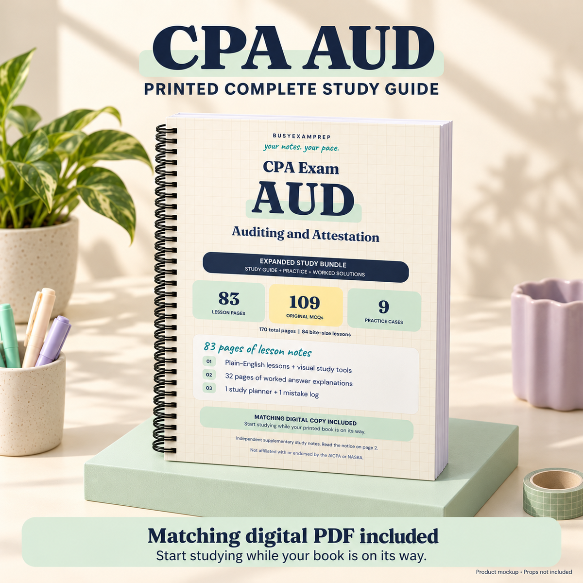 CPA AUD Printed Complete Study Guide