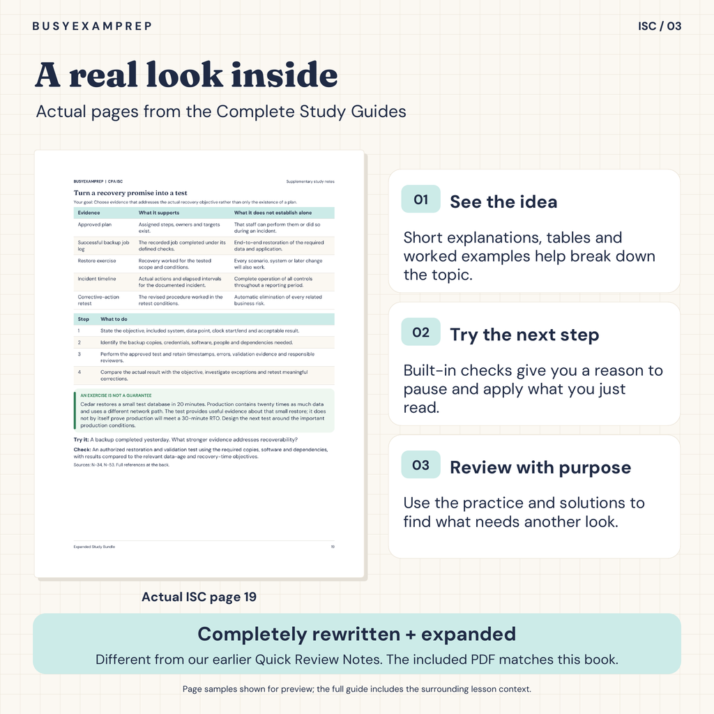 CPA ISC Printed Complete Study Guide