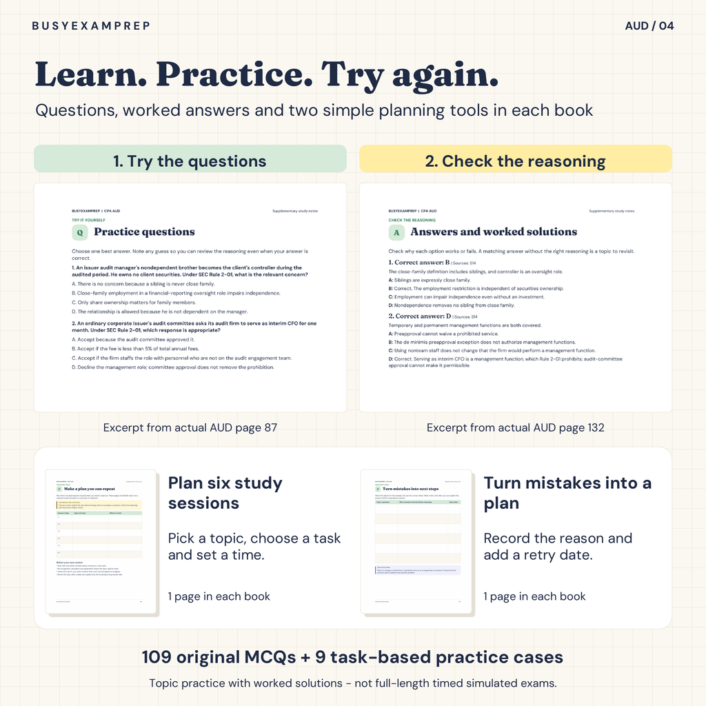 CPA AUD Printed Complete Study Guide
