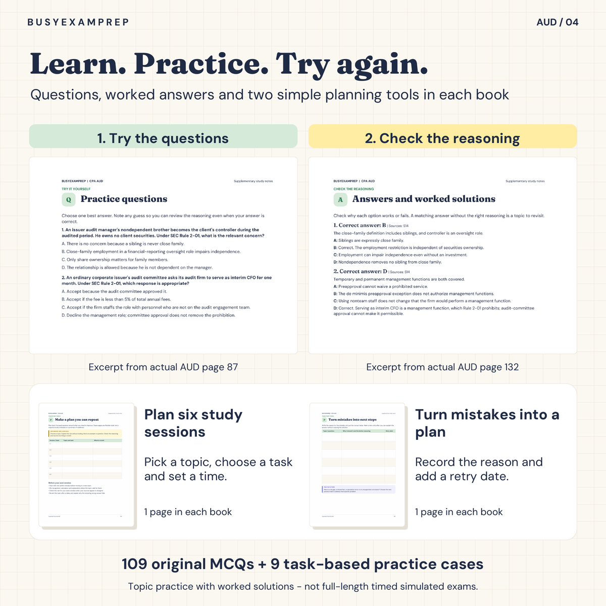 CPA AUD Printed Complete Study Guide