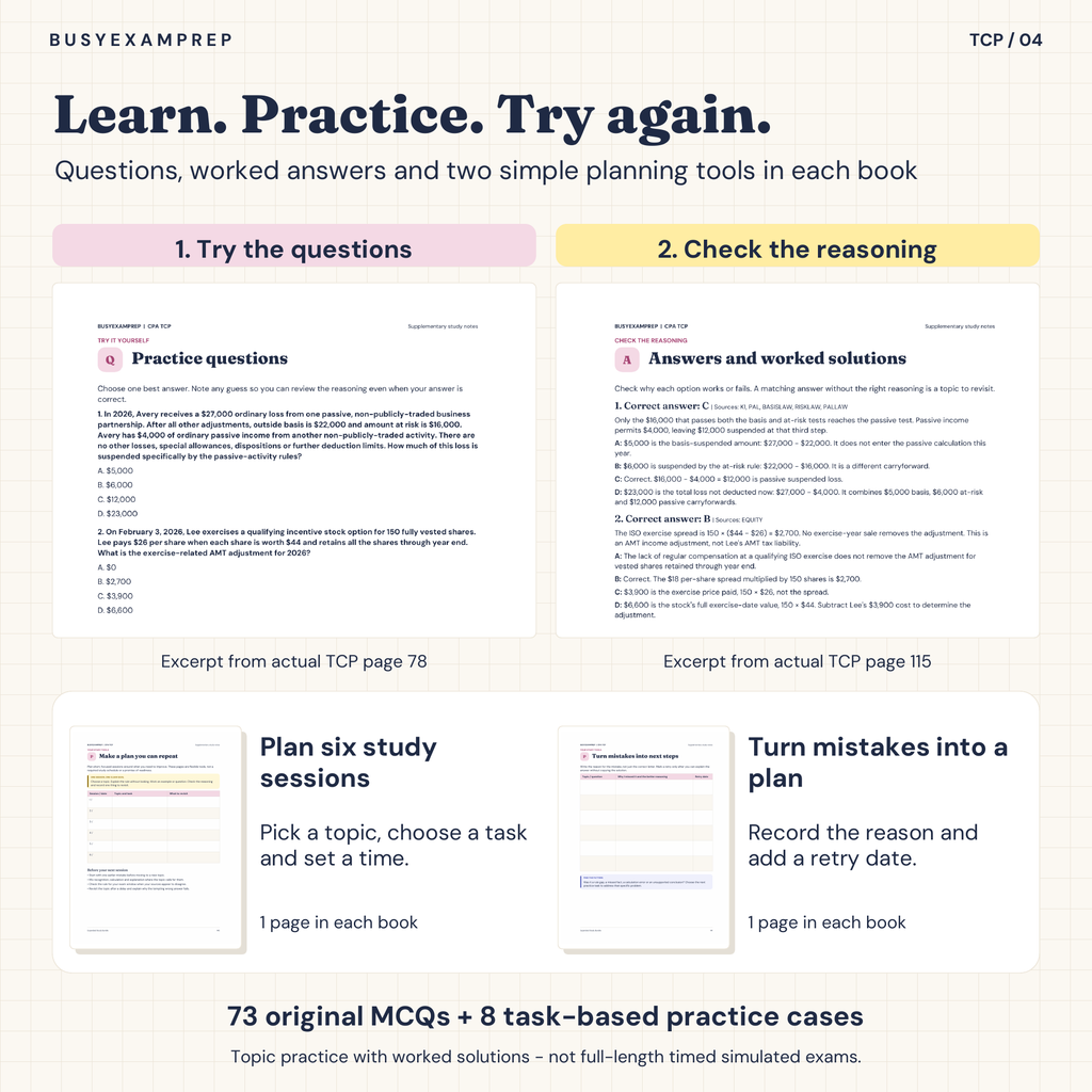 CPA TCP Printed Complete Study Guide