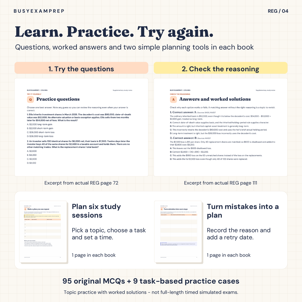 CPA REG Printed Complete Study Guide