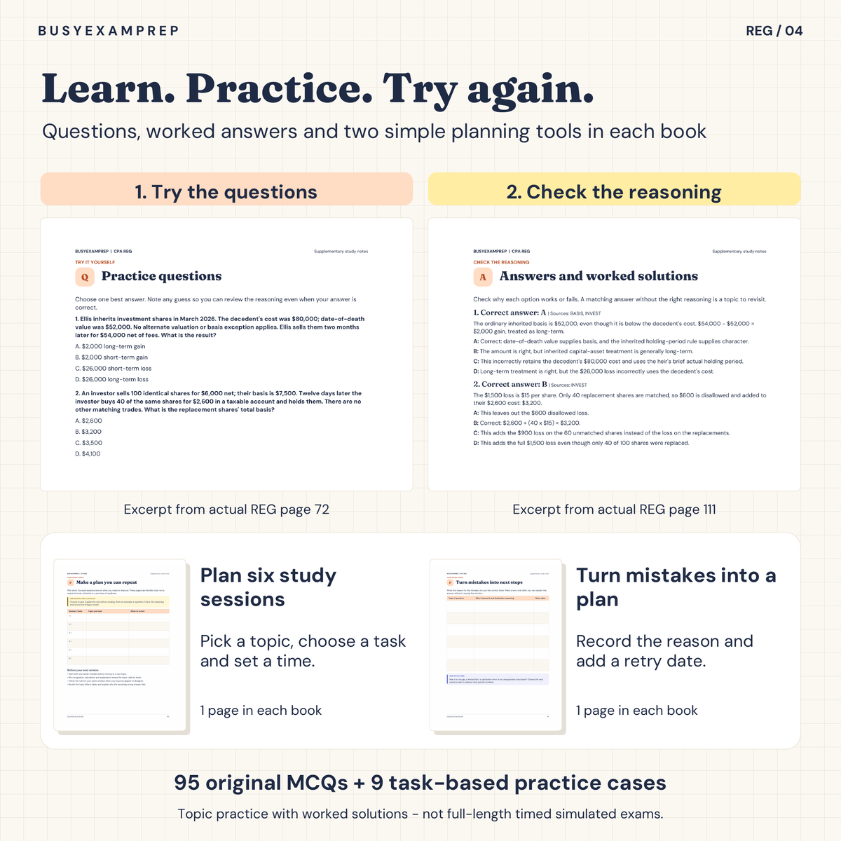 CPA REG Printed Complete Study Guide
