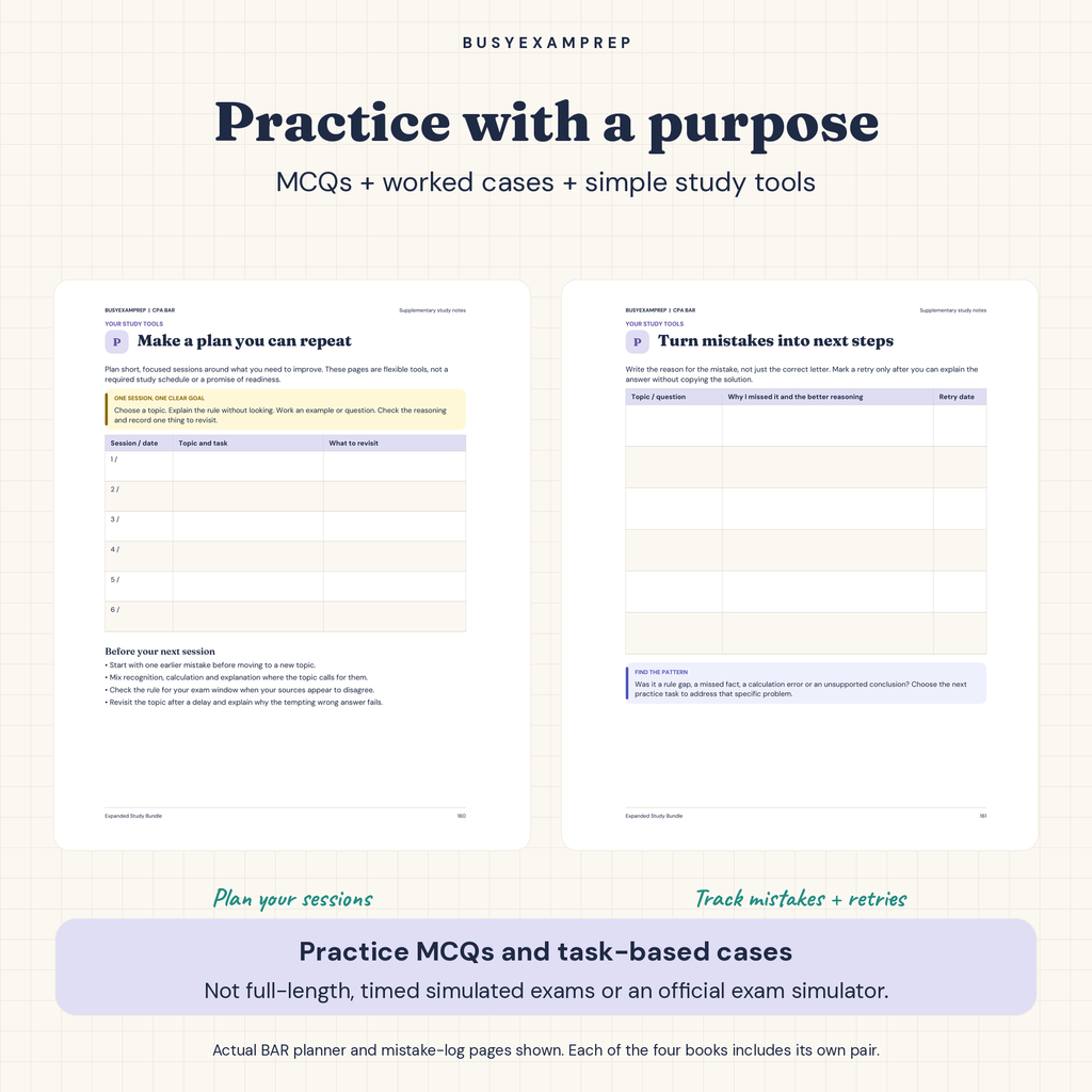 CPA Core + BAR Printed Study Guide Set, 4 Books