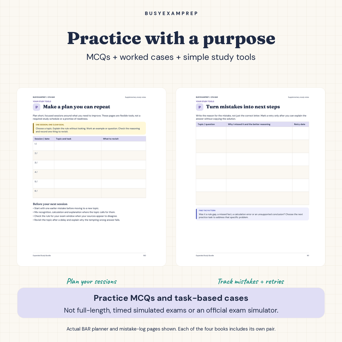CPA Core + BAR Printed Study Guide Set, 4 Books