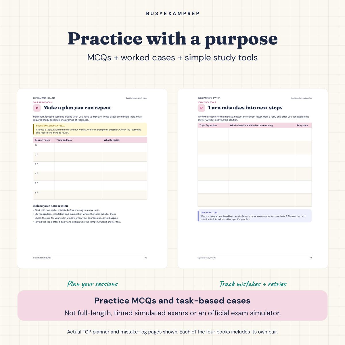 CPA Core + TCP Printed Study Guide Set, 4 Books
