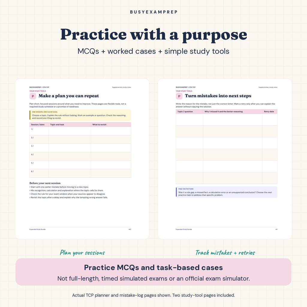 CPA TCP Printed Complete Study Guide