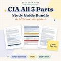 CIA Parts 1, 2 and 3 digital study-guide bundle. Three study-guide PDFs plus the Start Here PDF; four PDFs total. No printed books.