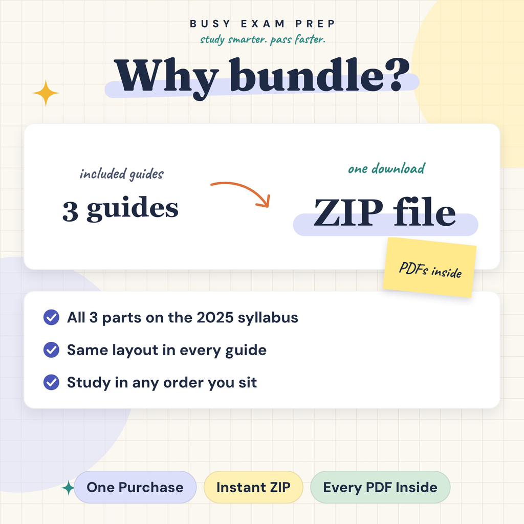 CIA Parts 1, 2 and 3 bundle: three included study guides in one ZIP download.