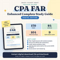 CPA FAR Complete Study Guide, Digital Edition. Enhanced Complete digital guide cover and content counts. No printed book.