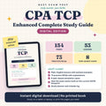 CPA TCP Complete Study Guide, Digital Edition. Enhanced Complete digital guide cover and content counts. No printed book.