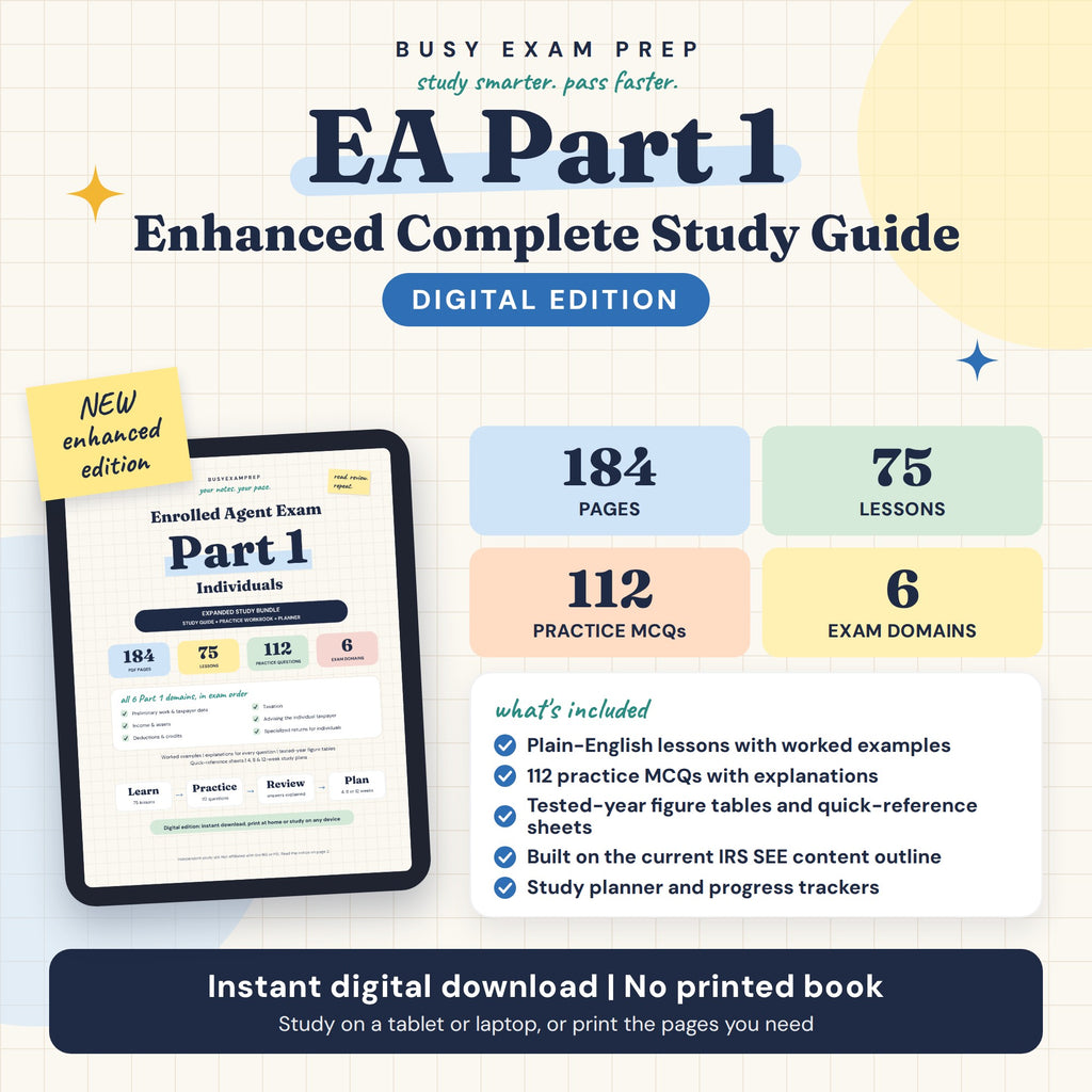 Enrolled Agent Part 1 Complete Study Guide, Digital Edition. Digital edition cover and verified content counts. No printed book.