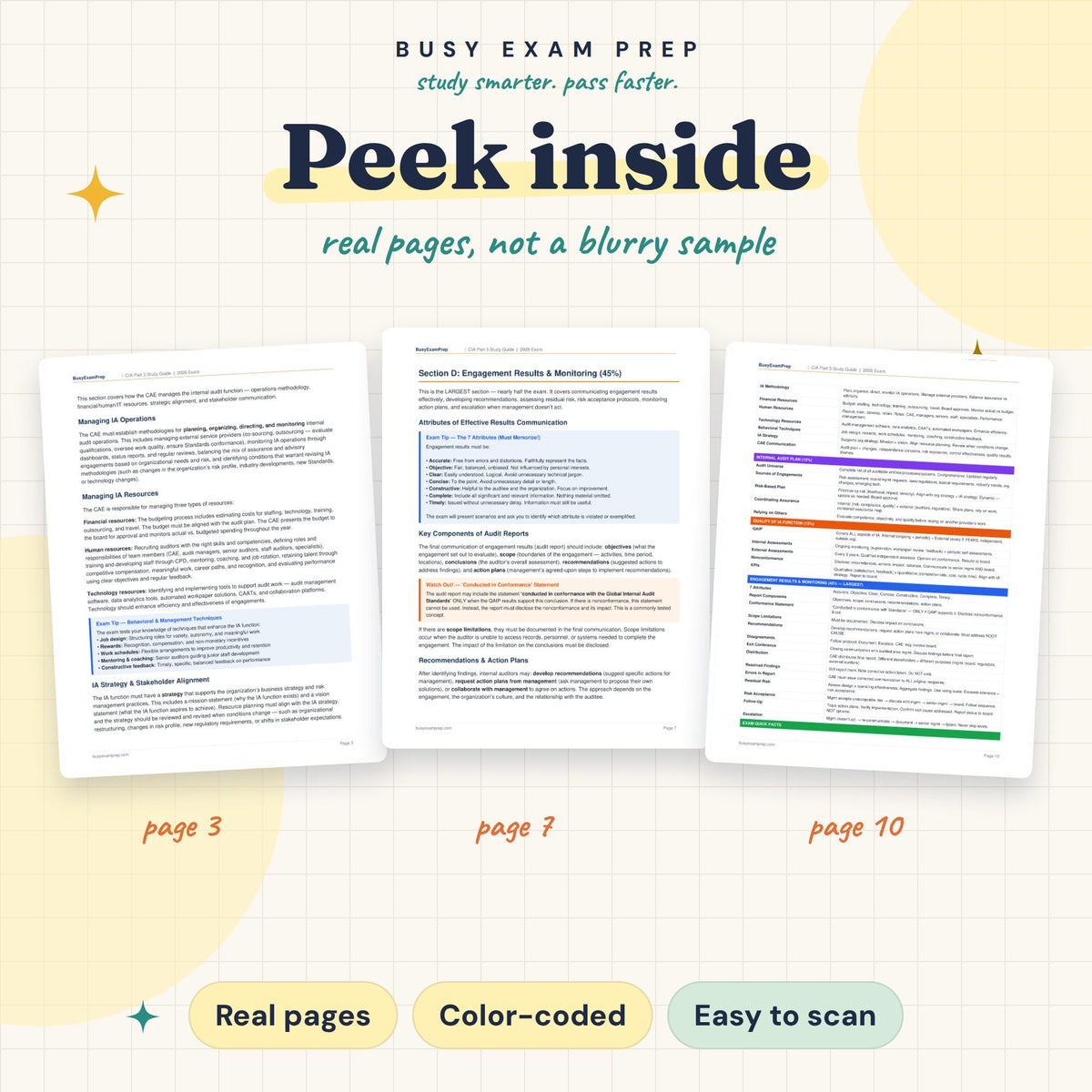 CIA Part 3 Study Guide actual PDF page previews.
