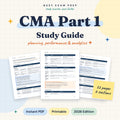 CMA Part 1 Study Guide digital PDF cover and sample pages, 22 pages. No printed book.