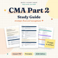 CMA Part 2 Study Guide digital PDF cover and sample pages, 17 pages. No printed book.