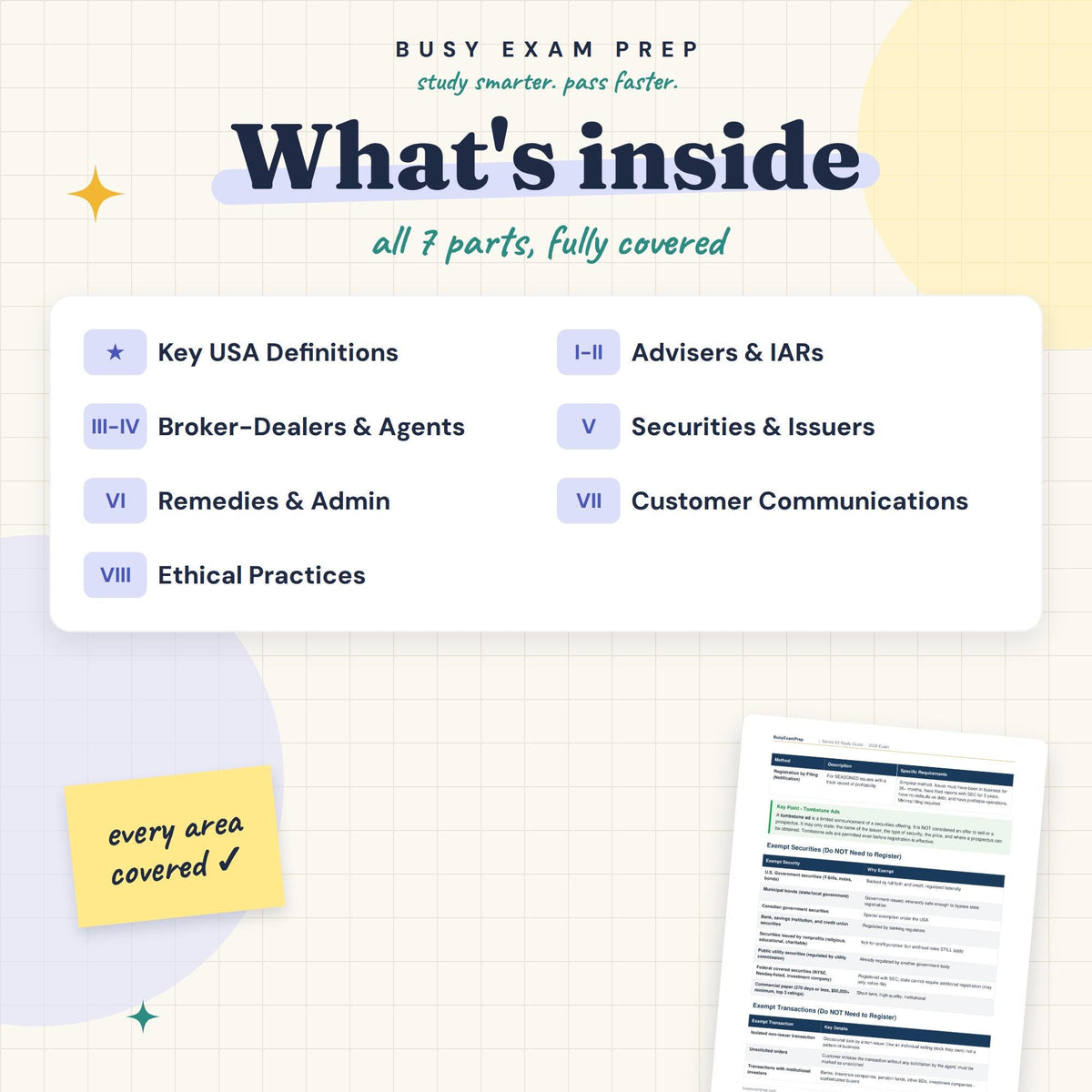 Topic overview in the Series 63 study guide
