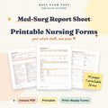 Med-Surg Nursing Report Sheet digital cover