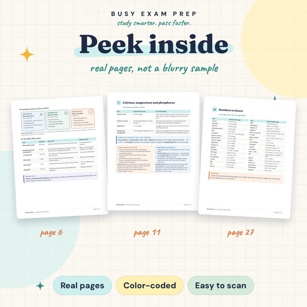Nursing Lab Values Quick Reference Guide existing interior previews