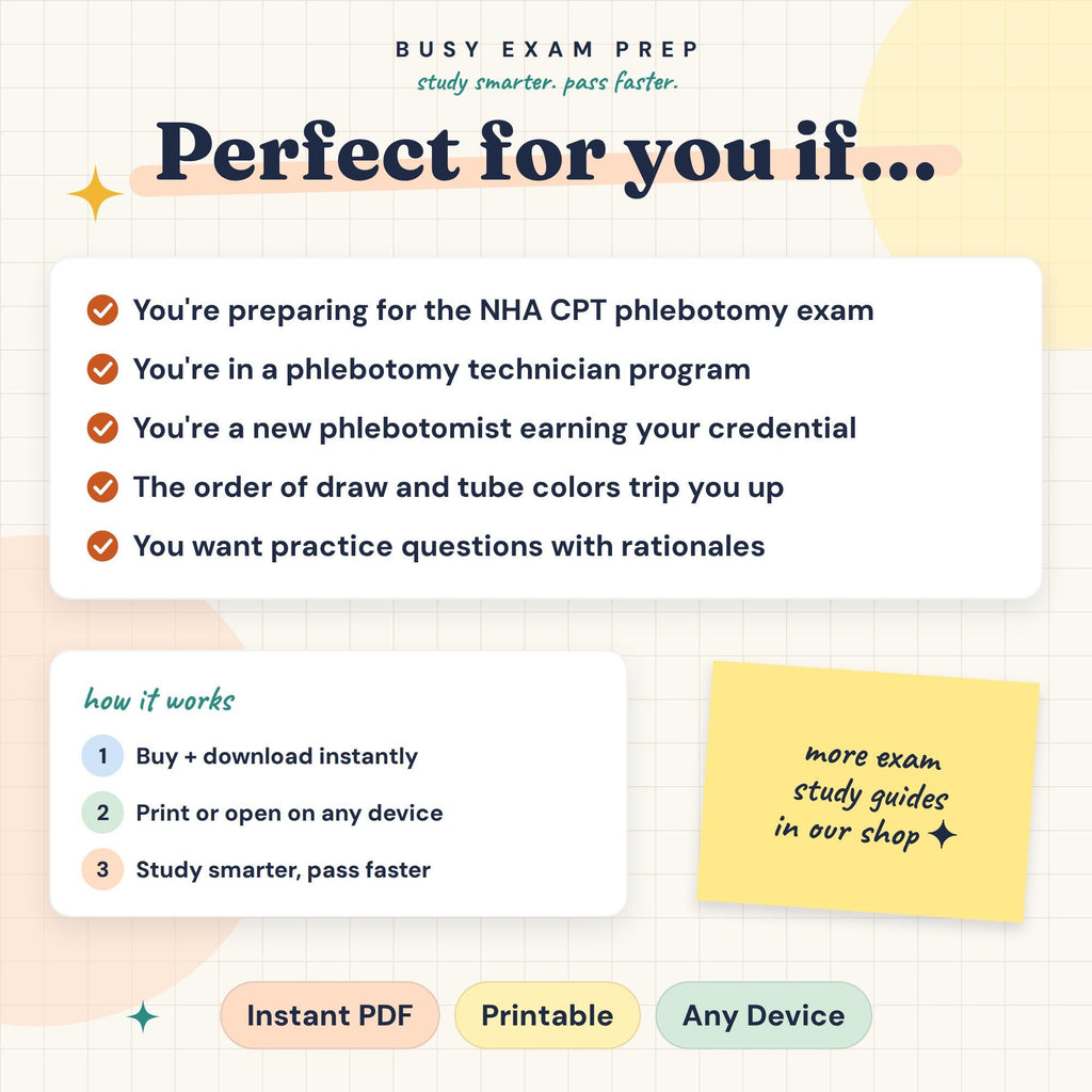 Audience and digital format of the Phlebotomy CPT Exam Study Guide
