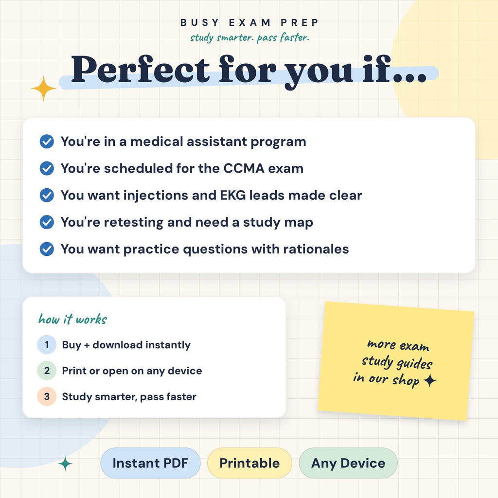 Audience and digital format of the Medical Assistant CCMA Exam Study Guide