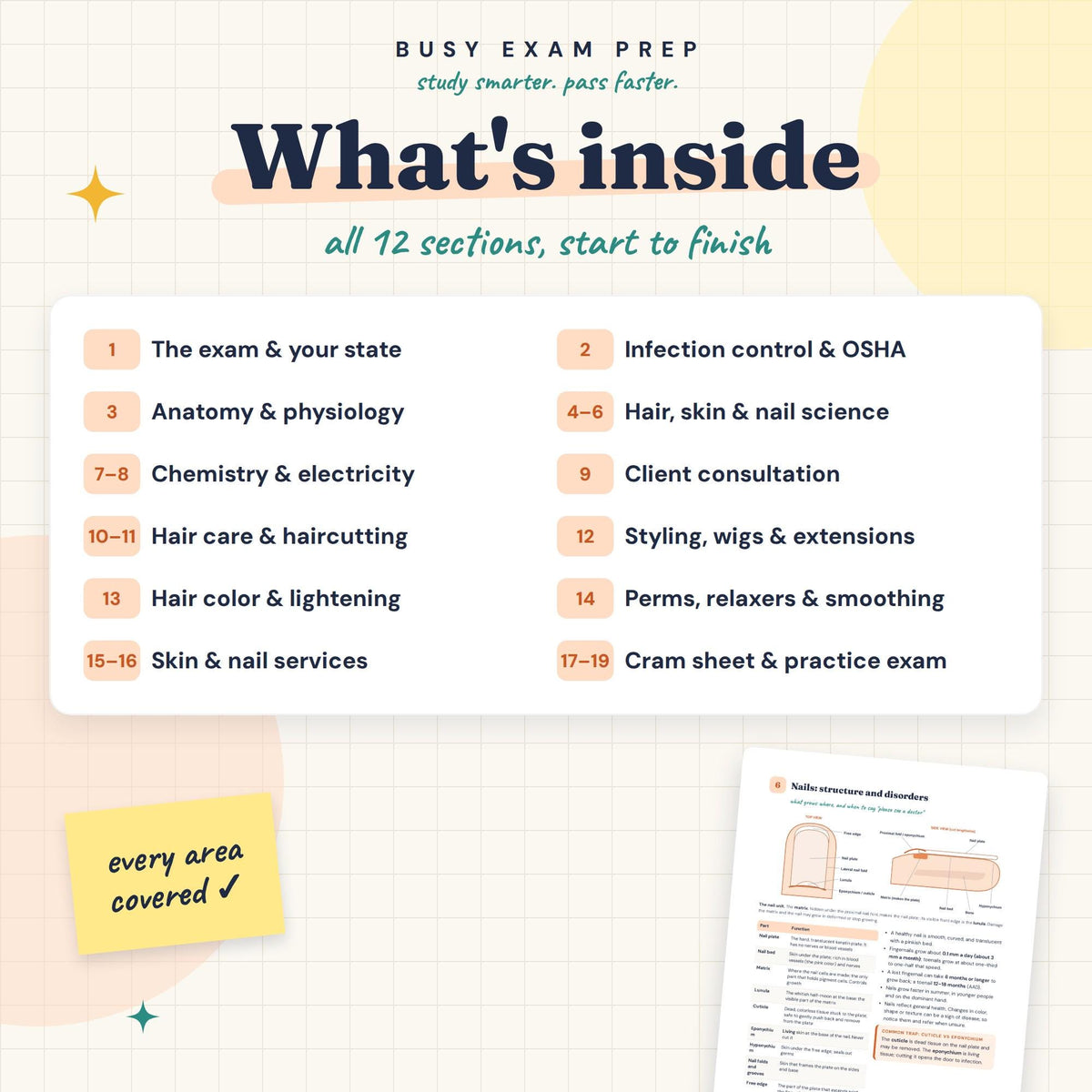 NIC Cosmetology State Board Exam Study Guide topic overview