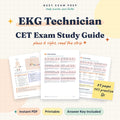 EKG Technician CET Exam Study Guide cover showing 69 pages