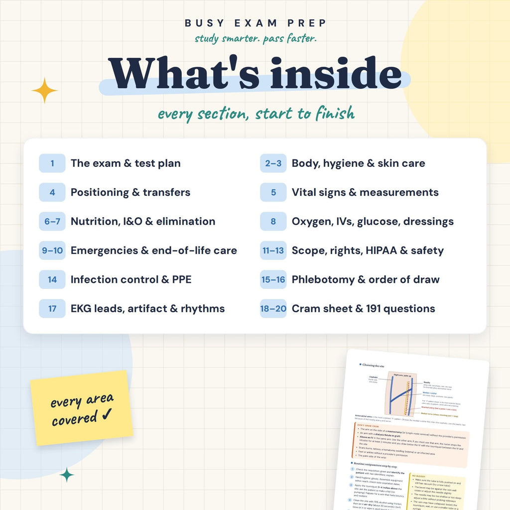 Topic overview in the Patient Care Technician CPCT/A Exam Study Guide