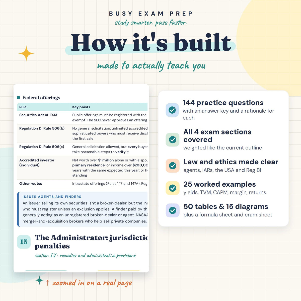 Study features in the Series 66 guide