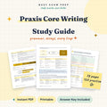 Praxis Core Writing 5723 Study Guide digital cover, 78 pages