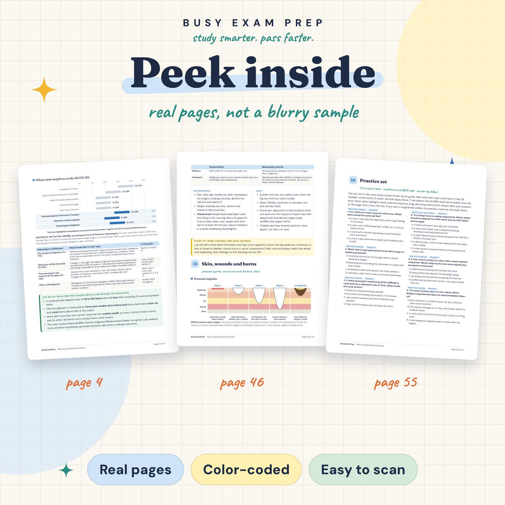 Med-Surg Nursing Study Guide — preview 4