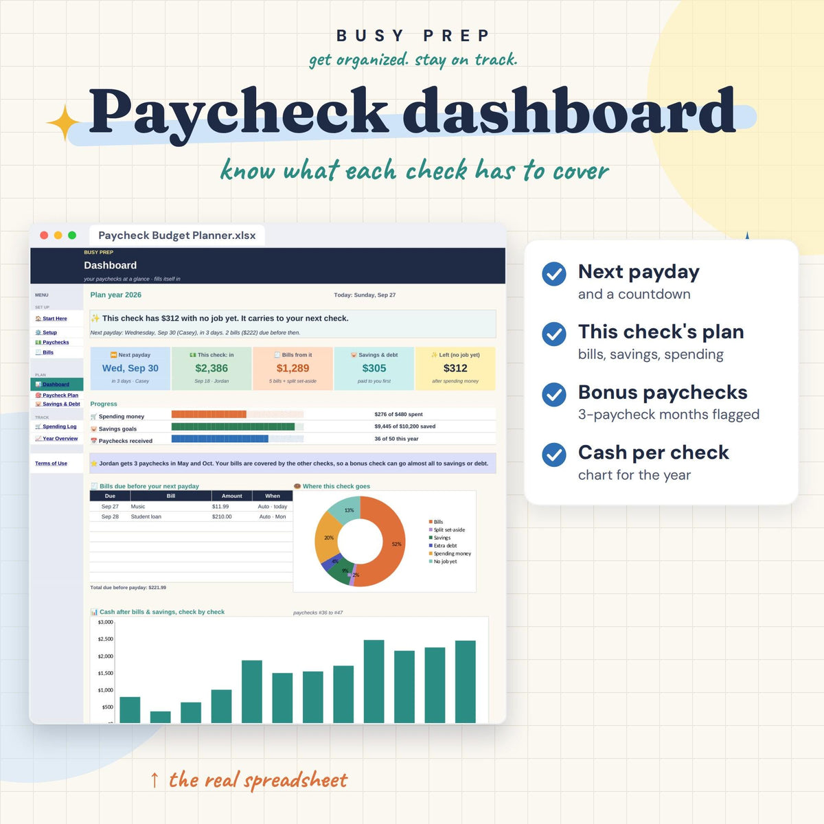 Paycheck Budget Planner, preview 2