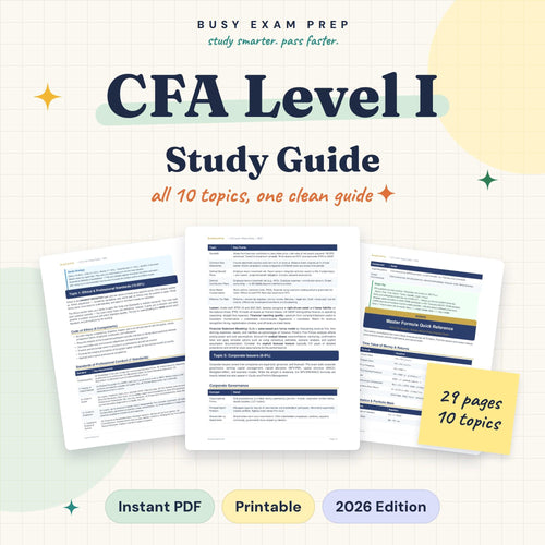 CFA Level I Study Guide product preview