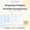 Drug Card Template for Nursing Students digital cover