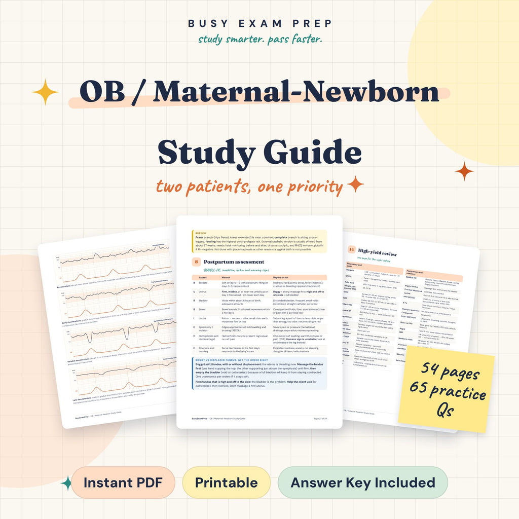 Maternity Nursing Study Guide digital cover
