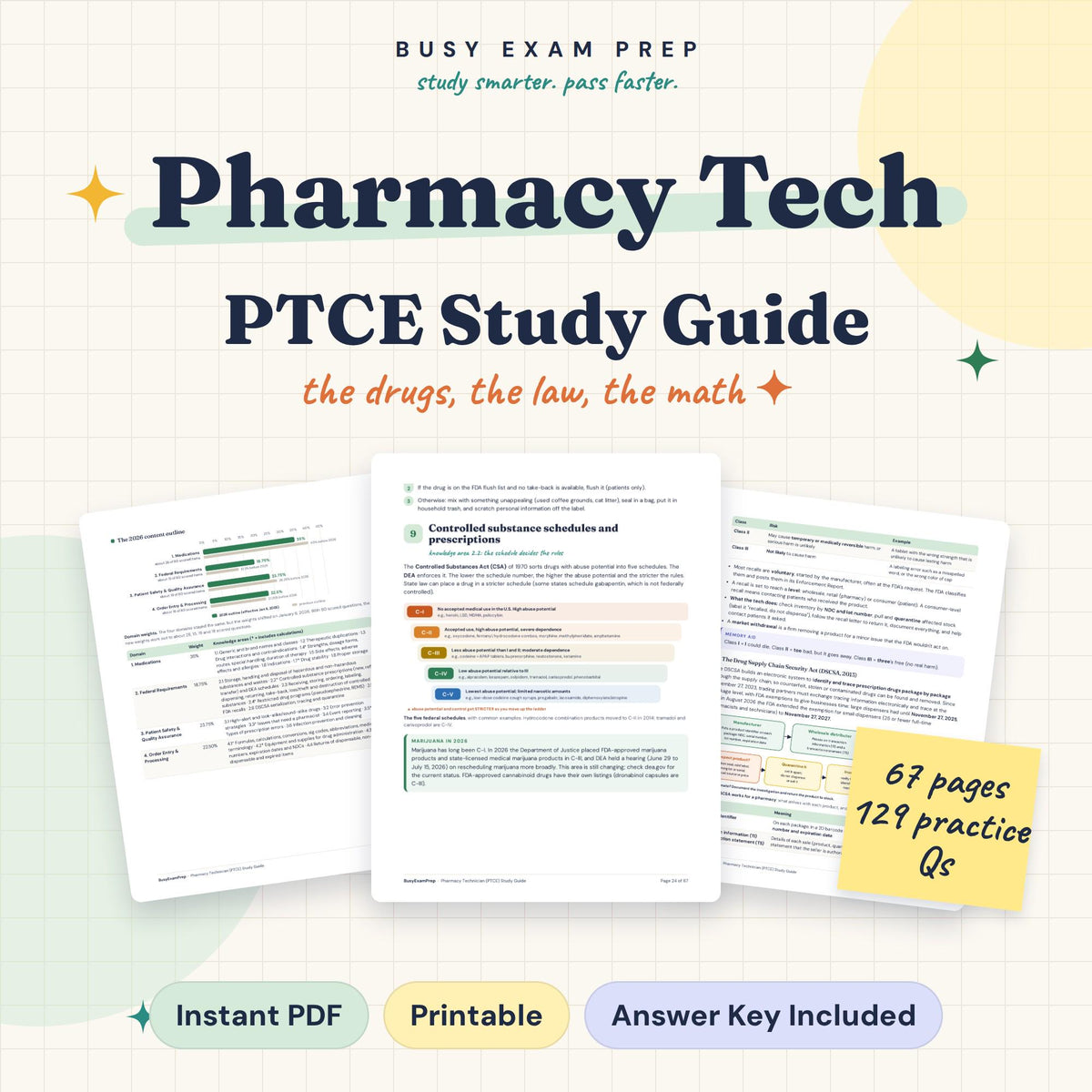 Pharmacy Technician Exam Study Guide for the PTCE digital cover