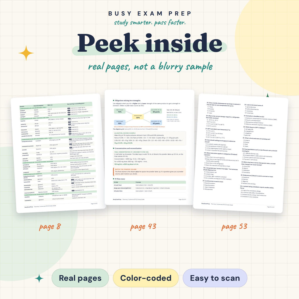 Pharmacy Technician Exam Study Guide for the PTCE existing interior previews
