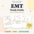EMT Exam Study Guide cover showing 90 pages