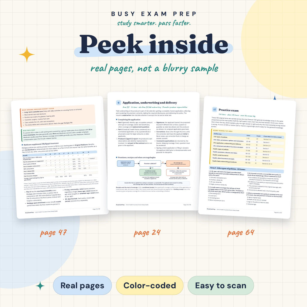 Life and Health study-guide real page previews
