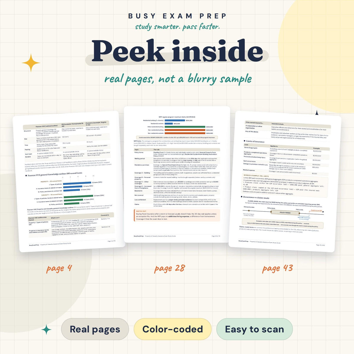 Property and Casualty study-guide real page previews