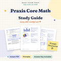Praxis Core Math 5733 Study Guide digital cover, 76 pages