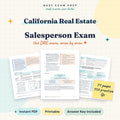 California Real Estate Salesperson Exam Study Guide digital cover, 71 pages