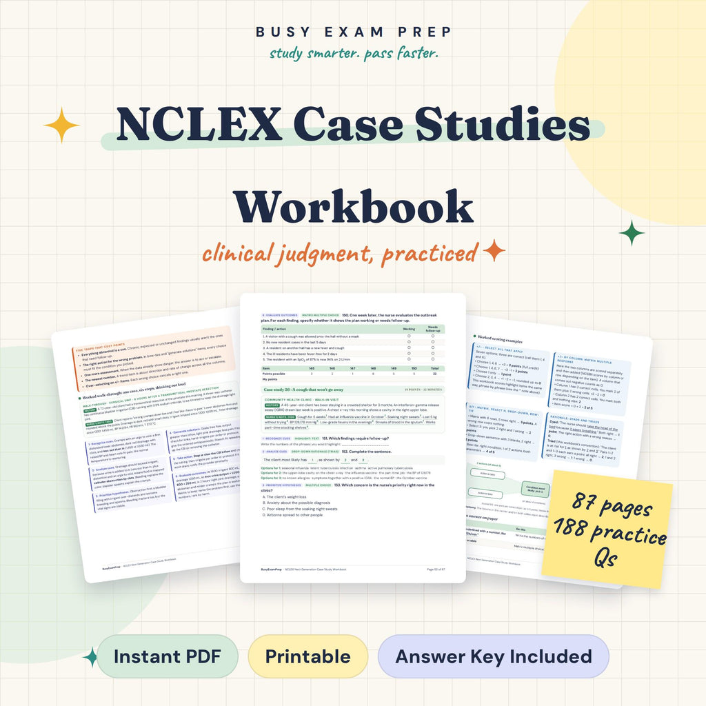 NCLEX Next Generation Case Study Workbook product preview