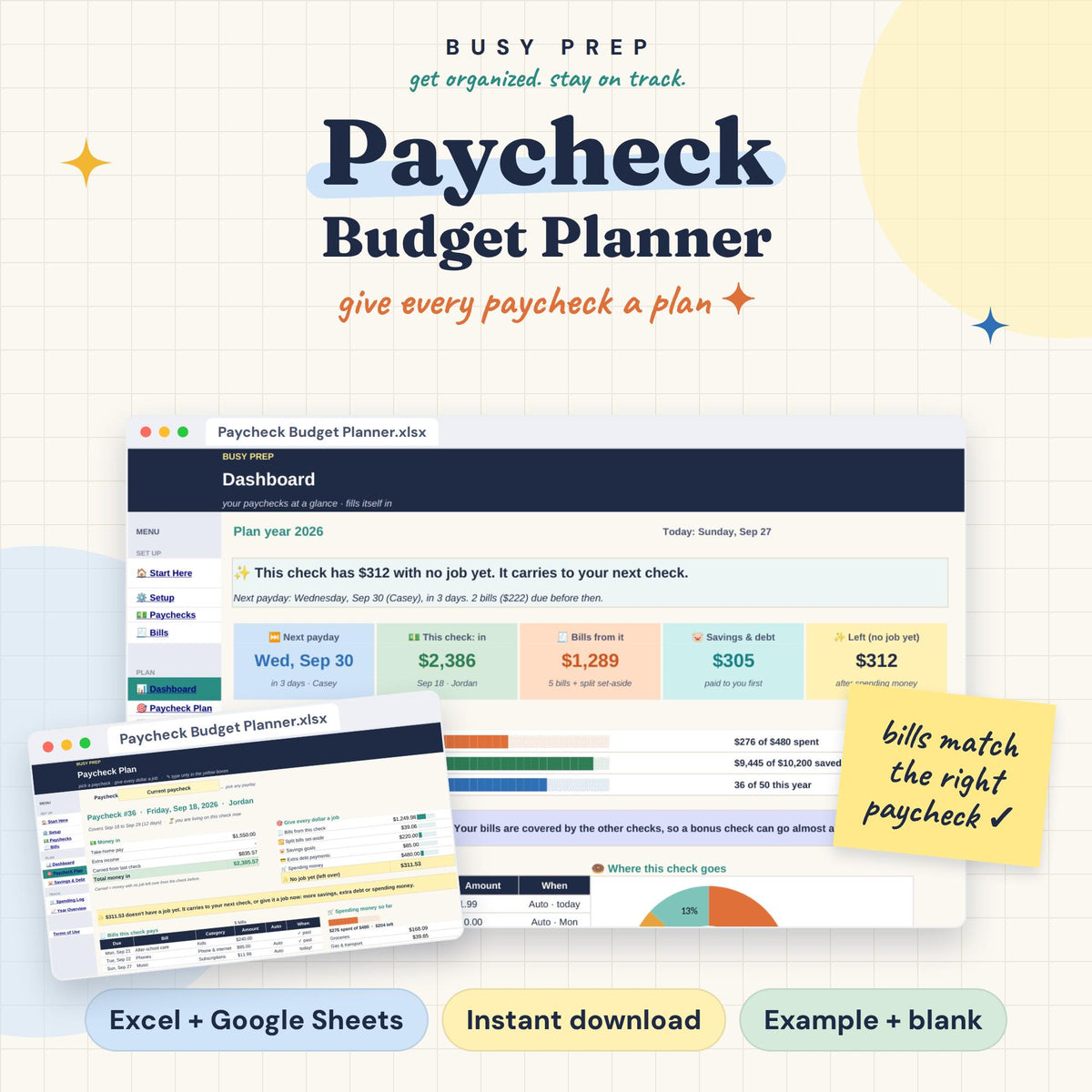 Paycheck Budget Planner product preview