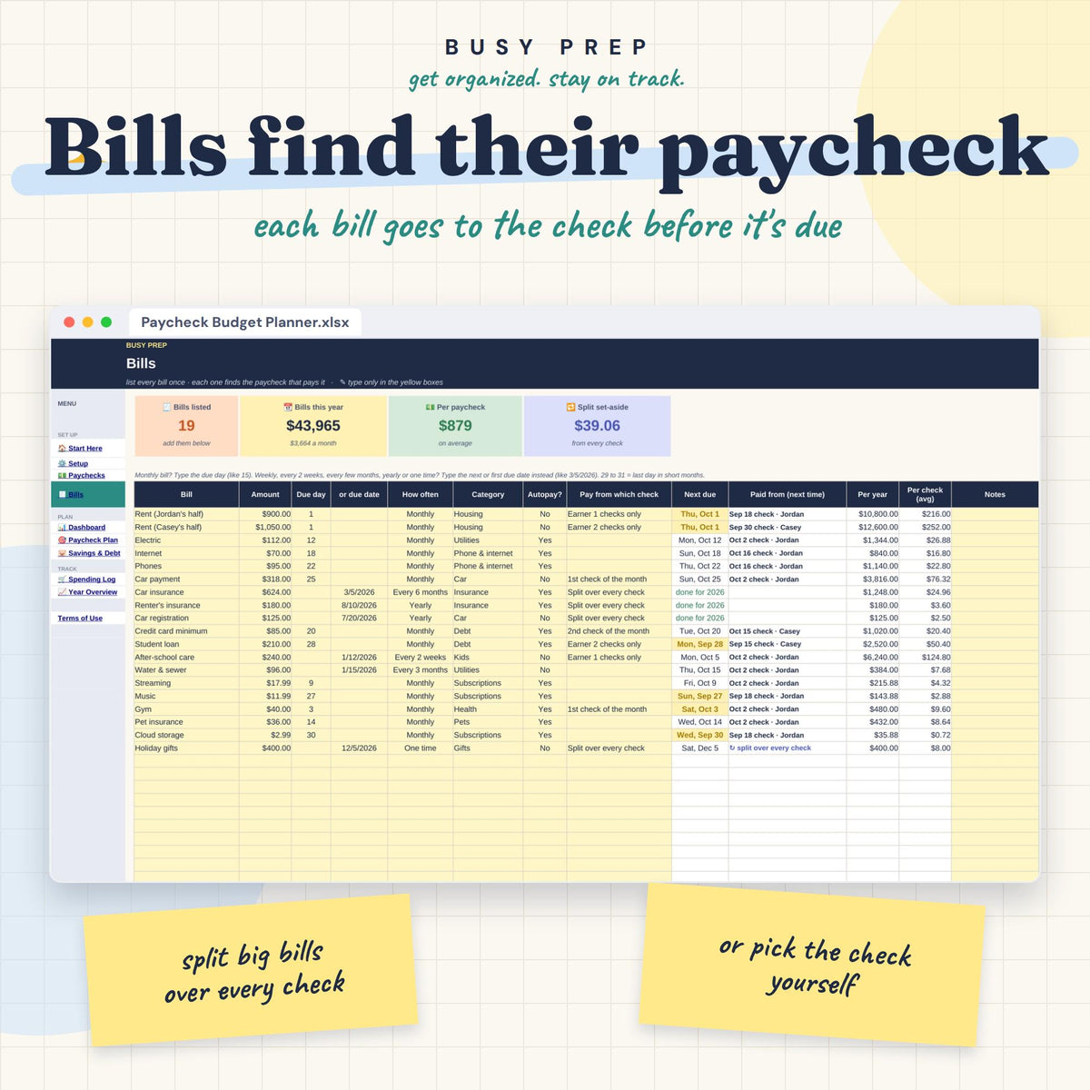 Paycheck Budget Planner, preview 3