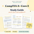 CompTIA A+ Core 2 Study Guide, 220-1202 digital study guide cover, 86 pages