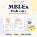 MBLEx Massage Therapy Exam Study Guide digital cover, 93 pages