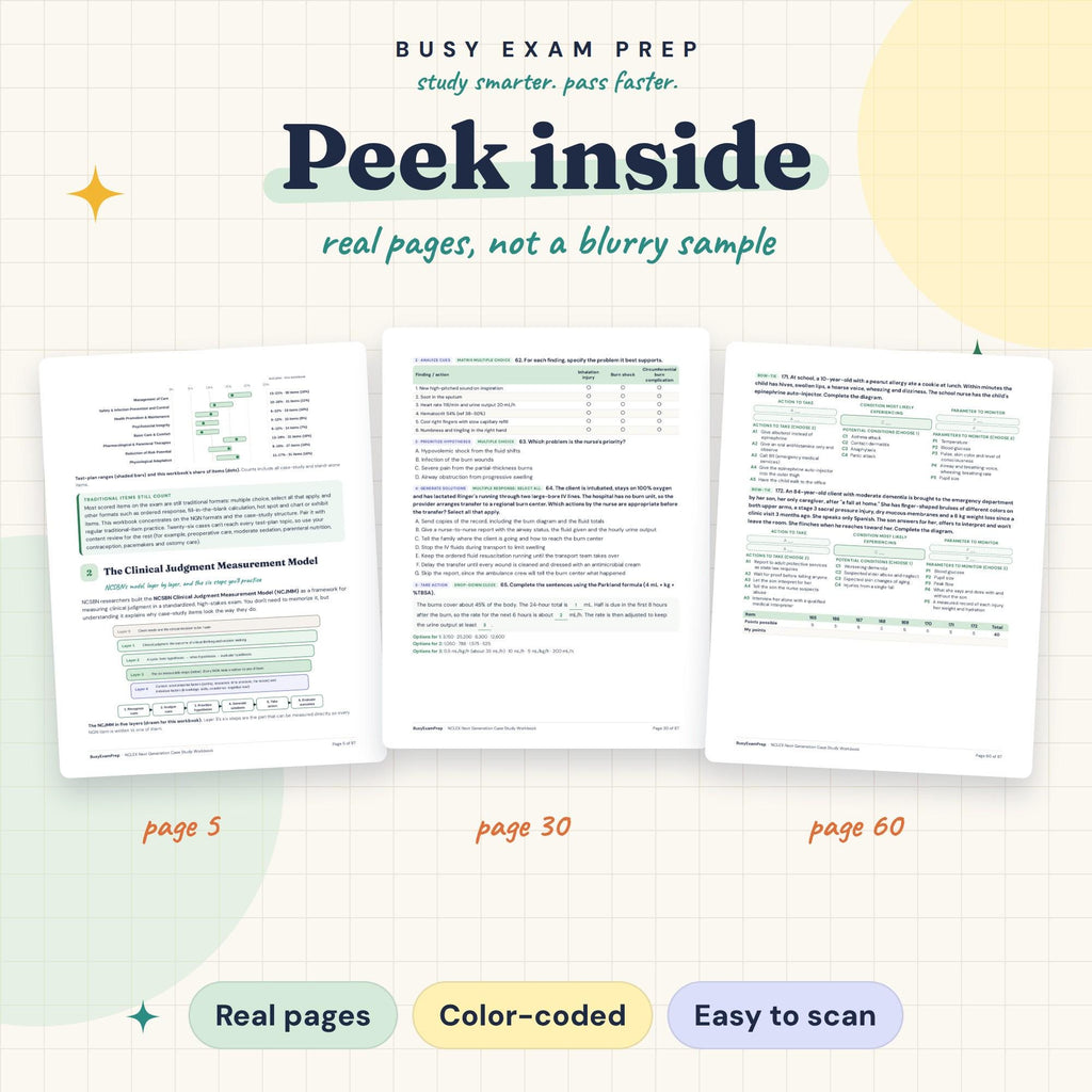 NCLEX Next Generation Case Study Workbook — preview 4
