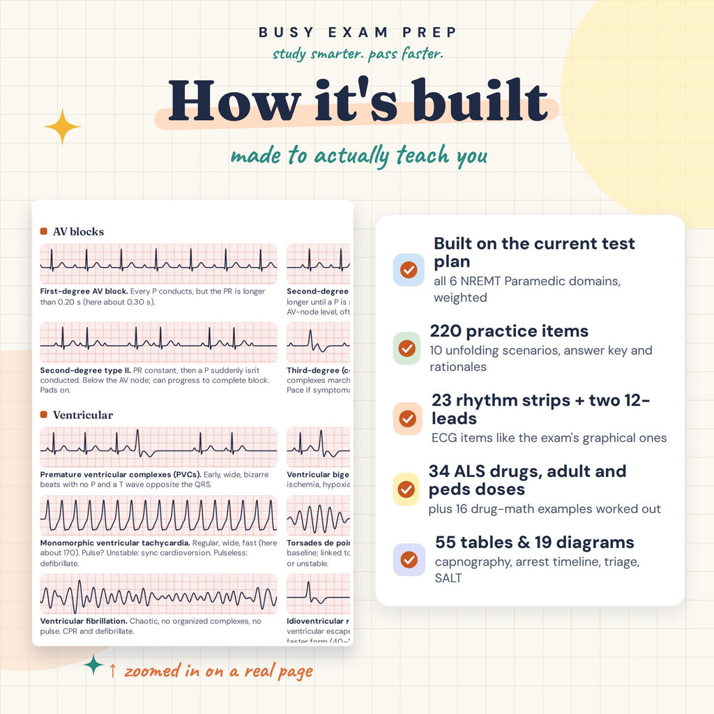 Paramedic Exam Study Guide: guide features