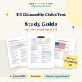 US Citizenship Test Study Guide digital cover