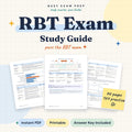 RBT Exam Study Guide digital cover, 66 pages and 164 practice questions